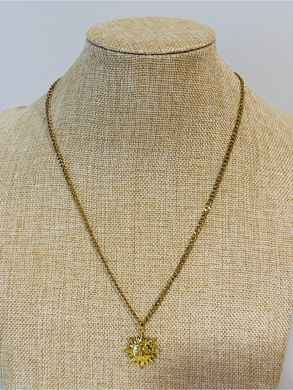 Gold Sun Pendant Necklace - Women Jewelry